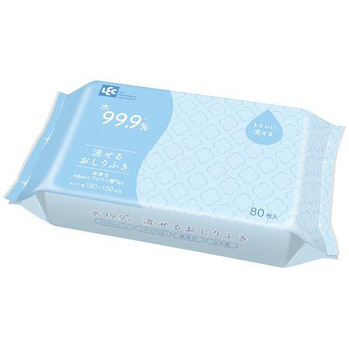 ナーシングケア　水９９．９％　流せるおしりふき　１セット（１９２０枚：８０枚×２４パック）