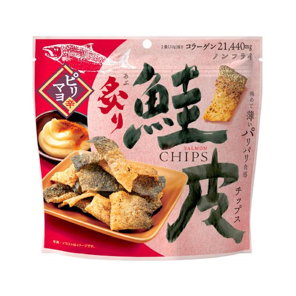 ★まとめ買い★　ＭＤホールディングス　炙り鮭皮チップスピリ辛マヨ　32ｇ　×12個【イージャパンモー...