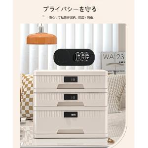ダイヤル錠付き 収納ボックス 鍵付き ふた付き...の詳細画像3