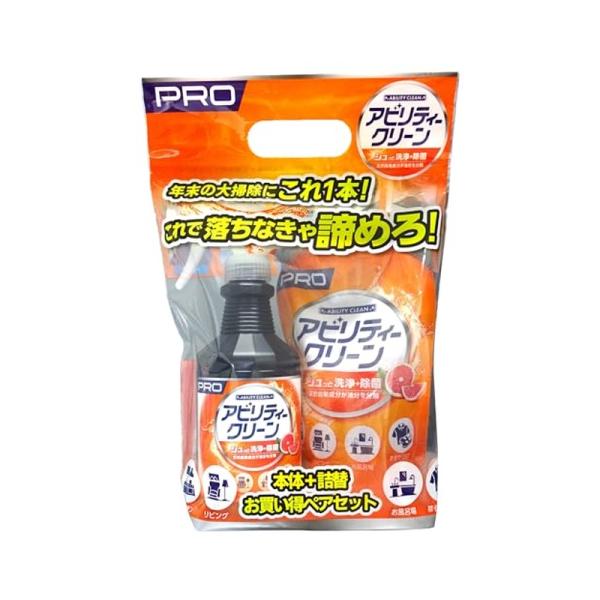 友和 アビリティクリーン ペアセット 住居用マルチクリーナー 本体500ml＋つめかえ400ml 4...