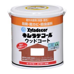 水性キシラデコールウッドコート 3.4L  色：ウォルナット  （ウッドデッキ　ベランダ　木部用　塗料　高耐久　防虫　防腐　防カビ 色持ち）｜ejoy