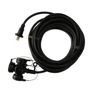 KOWA 防雨型延長コード 15A 10m KRT615-10 クロ 3ツクチ 3口 125V 1500Wまで 4580138486151