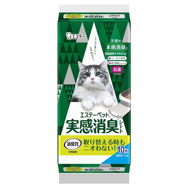 エステーペット 猫用 実感消臭シート システムトイレ 10枚入 4901070910090