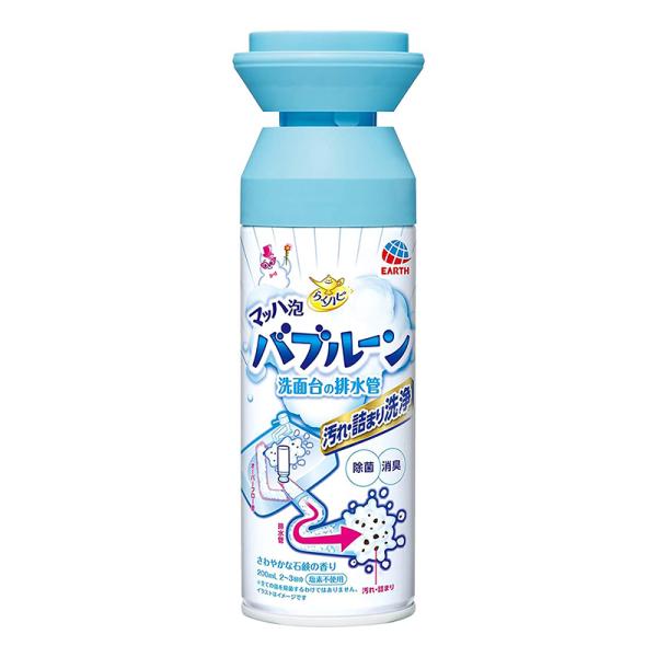 アース製薬 らくハピ マッハ泡 バブルーン 洗面台の排水管 200ml 4901080686312