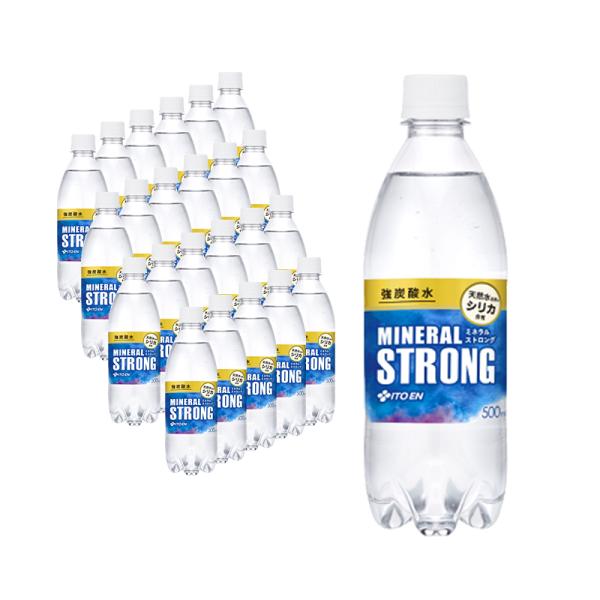 【24本セット】強炭酸水 ミネラルSTRONG PET 500ml ペットボトル飲料 炭酸飲料 伊藤...