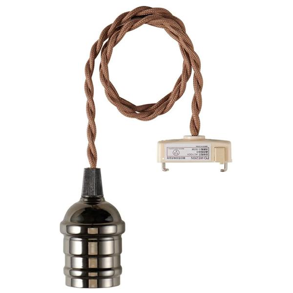 エルパ ペンダントソケット 黒 口金E26 コード長約0.6m AC100V 天井用照明 PD-VE...