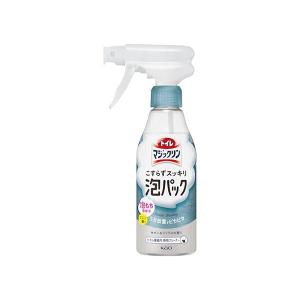 花王 Kao トイレマジックリン こすらずスッキリ泡パック トイレ洗剤 サボン＆シトラスの香り 本体...