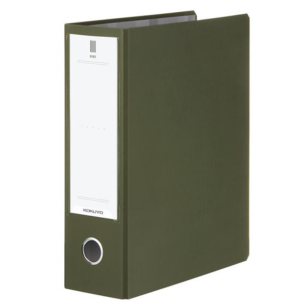 KOKUYO チューブファイル NEOS A4 80mm 2穴 オリーブグリーン フ-NE680DG...