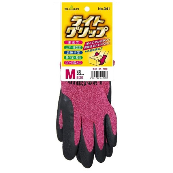 SHOWA ライトグリップ Mサイズ レッド 1双 作業用手袋 天然ゴム ショーワグローブ No.3...