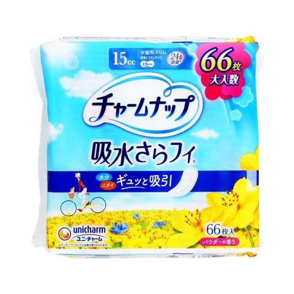 ユニ・チャーム チャームナップ 吸水さらフィ 少量用 羽なし 15cc 19cm 66枚入 尿漏れパ...