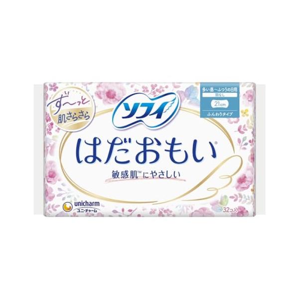 ユニ・チャーム ソフィ はだおもい 多い昼用 羽なし 21cm 32枚 生理用品 ナプキン 4903...