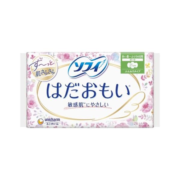 ユニ・チャーム ソフィ はだおもい 多い昼用 羽つき 21cm 26枚 生理用品 ナプキン 4903...