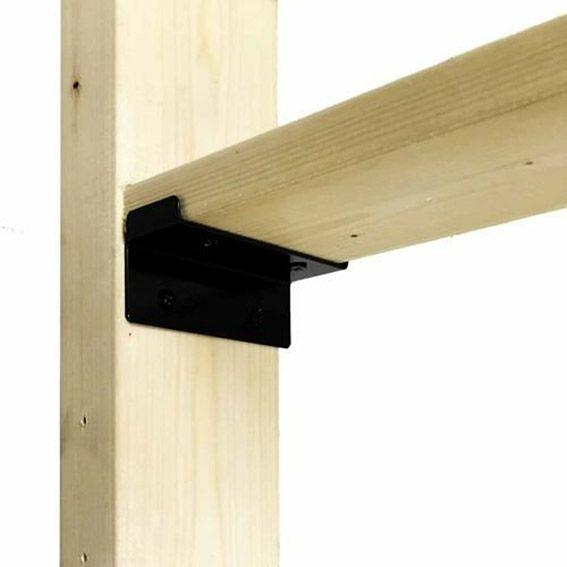和気産業 Walist ウォリスト ツーバイ材用棚受金具１枚用 黒 WAT-003 クロ 2個（DI...