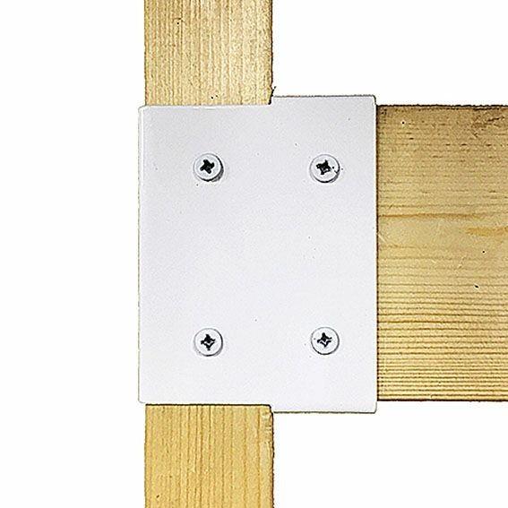 和気産業 Walist ウォリスト ツーバイ材用補強金具 エンド 白 WAT-010 シロ （DIY...