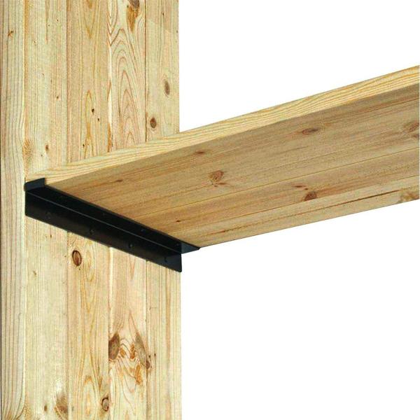 和気産業 Walist ウォリスト ツーバイ材用棚受金具４枚用 黒 WAT-023 356mm 2個...