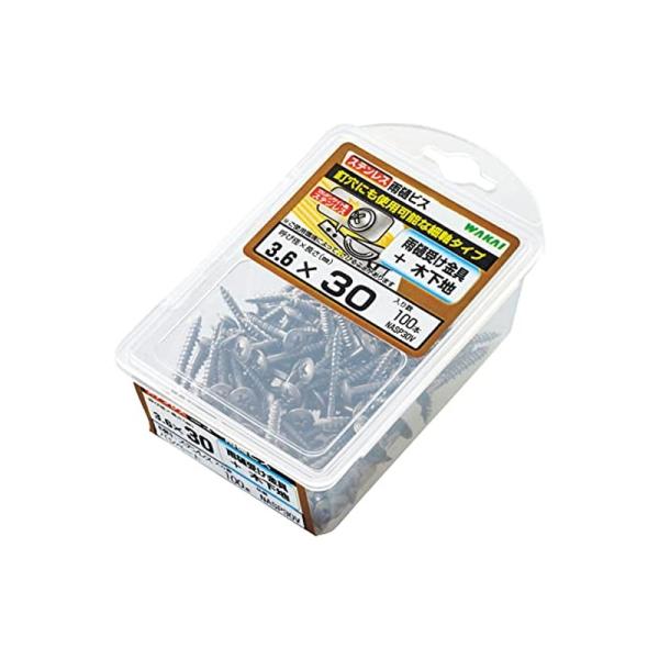 若井産業 ニュー雨樋ビス ステンレス 3.6×30mm 100本入 NASP30V 49037686...