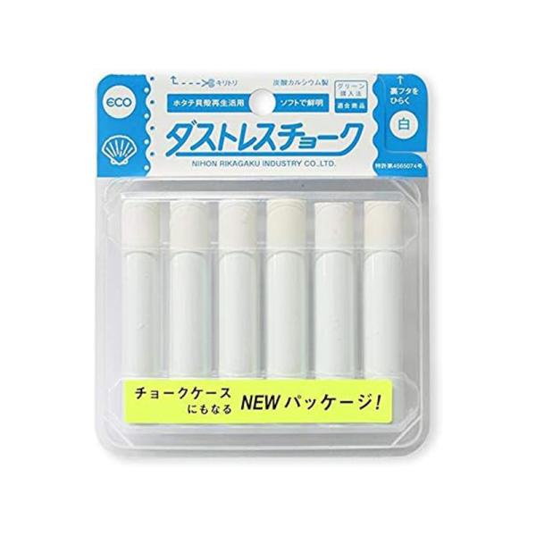 日本理化学工業 ダストレス チョーク 6本入り 白 DCC-6-W メール便対応（5個まで） 490...