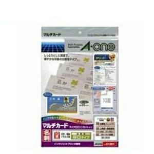 エーワンラベル マルチカード インクジェットプリンタ専用紙 白無地 厚口タイプ A4判 10面 名刺...