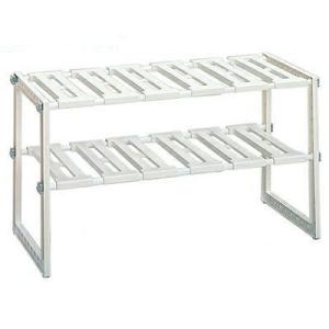 伸晃 キッチンシンク下フリーラック 伸縮タイプ  VR-EX (キッチン収納 ラック シンク下　キッ...