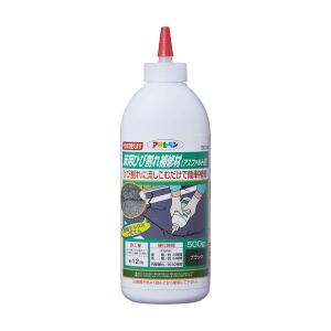 アサヒペン 床用ひび割れ補修材 アスファルト用 500g グレー系 4970925304360