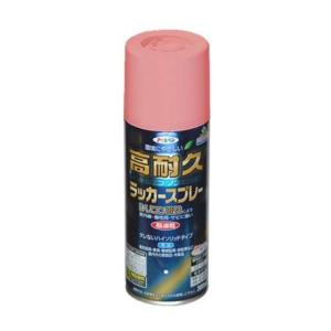 アサヒペン 高耐久ラッカースプレー 300ml ピンク 4970925551344｜ejoy