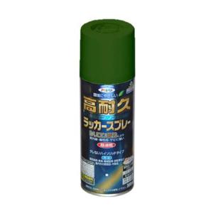 アサヒペン 高耐久ラッカースプレー 300ml ローングリーン 4970925551382｜ejoy