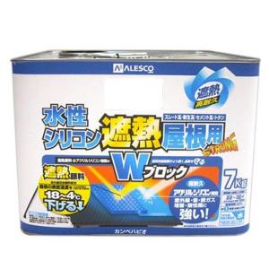 カンペハピオ 水性 シリコン 遮熱 屋根塗料 7Kｇ ネオブラック （屋根　セメント瓦　スレート瓦　新生瓦　酸性雨　塩害　紫外線　排気ガスに強い塗膜）｜ejoy