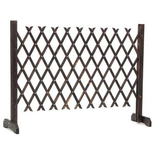タカショー 伸縮 焼磨 フェンス 120cm×90cm WTF-1209Y 4975149582273