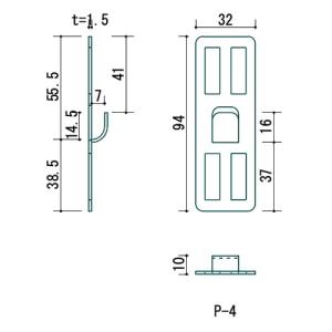 壁美人 石膏ボード用金具 P-4白 2枚セット...の詳細画像2