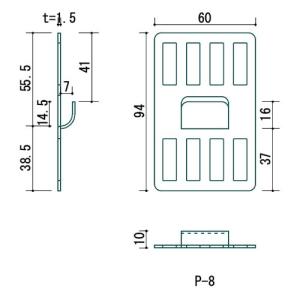 壁美人 石膏ボード用金具 P-8白 2枚セット...の詳細画像2