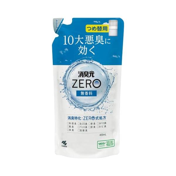 小林製薬 消臭元ZERO 詰め替え用 無香料 消臭剤 400mL 4987072090633
