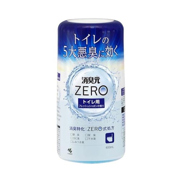 小林製薬 消臭元ZERO 本体 トイレ用 フレッシュシャボンの香り 消臭剤 400mL 498707...