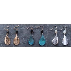 ピアス　アンティークゴールド　シルバー　ターコイズ　ストーン　ティアドロップ　プレゼント　レディース