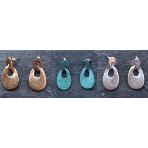 ピアス　アンティーク　ゴールド　シルバー　ターコイズ　ティアドロップ　プレゼント　レディース