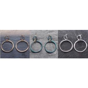 ピアス　アンティーク　ゴールド　シルバー　ターコイズ　サークル　プレゼント　アクセサリー　　　