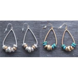 ピアス　アンティーク　ゴールド　シルバー　フープ　ティアドロップ　プレゼント　カジュアル　アクセサリ...