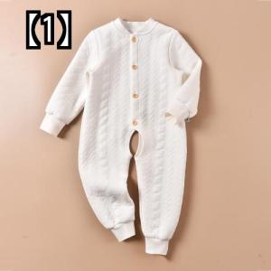 ベビー ロンパース 秋冬 キルティング ジャンプスーツ