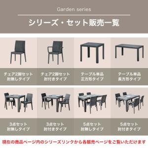 ガーデンチェアー 2脚セット 肘付き イス リ...の詳細画像3