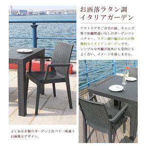 ガーデンチェアー 2脚セット 肘付き イス リ...の詳細画像5
