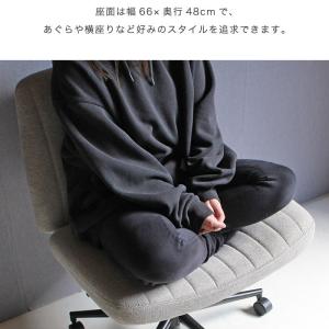 ダイニングチェア ワイド座面 回転 ファブリッ...の詳細画像5