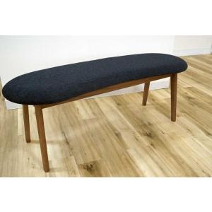 Mirage ミラージュ ベンチ CH/NBL W1200×D445×H430  木部色・生地選択可