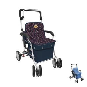 島製作所 シルバーカー マーチS [歩行 介護 シニア 手押し車] 小花