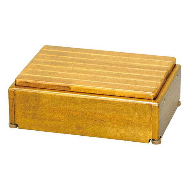 安寿 木製玄関台 高さ調整タイプ S45W-30-1段 ライトブラウン 535-572 アロン化成 ...