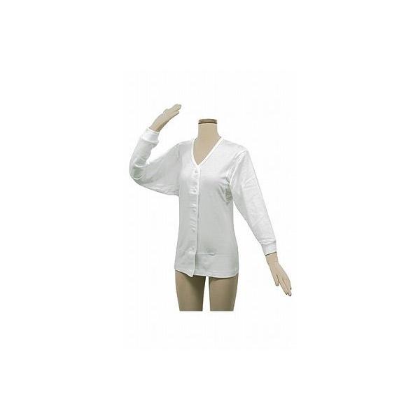 婦人用肌着 テイコブらくホック肌着長袖　女性用S/M/L（綿100％　ホックタイプ　介護衣類）UN0...