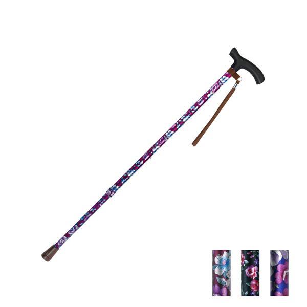 杖 女性 おしゃれ 花柄 かわいい 軽量 伸縮ステッキA フジホーム 介護用品