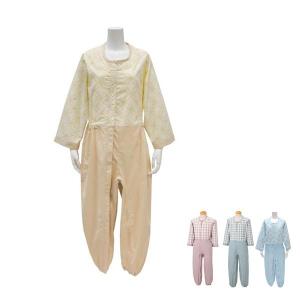 フットマーク介護パジャマ 介護つなぎ服S・Mサイズ（通年用 介護用寝