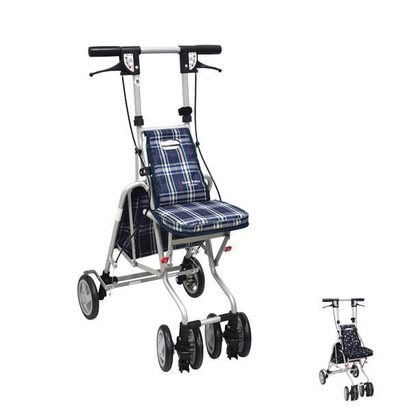 シルバーカー コンパクト おしゃれサニーウォーカーAW-RB 島製作所 折りたたみ 介護用品 敬老の...