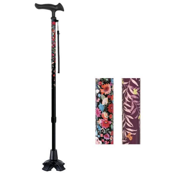 杖 4点杖 おしゃれ 女性 スリムネック かるがもファムII 4点DX フジホーム 母の日 ギフト ...