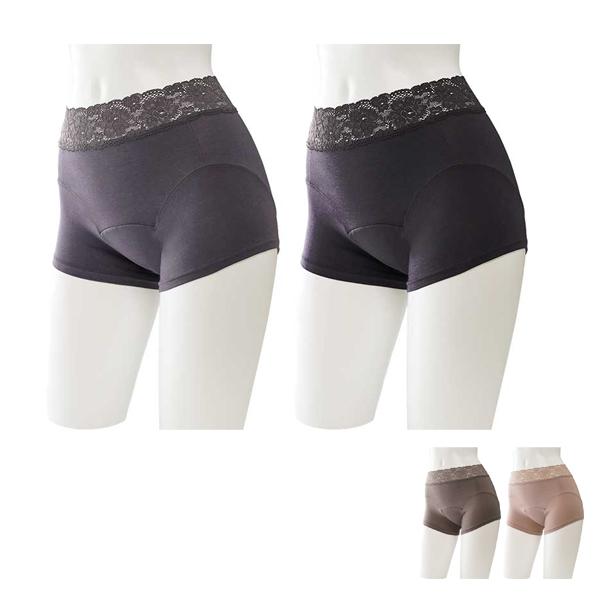 ルルオアーゼ 吸水消臭ショーツ フィット 2色組 婦人用 SPL-GSC-634 吸水量目安:30c...