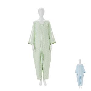 フットマーク　TU型介護用寝巻き七分袖 Lサイズ フットマーク介護パジャマ 介護つなぎ服Lサイズ（通年用 介護用寝巻き